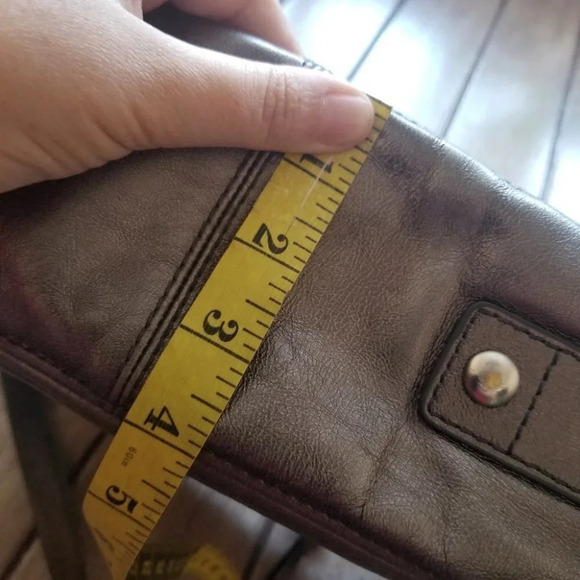 Coach Silver Grey Crossbody Bag  Satchel Leather - Picture 11 of 14